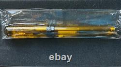 Pineider Avatar UR Demo Black Trim Amber Fountain Pen, Medium, New in Box