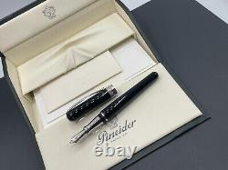 Pineider Italy Avatar UR Fountain Pen Fine Nib Black Onyx Chrome Trim New