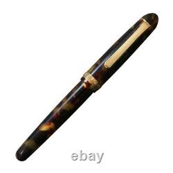 Platinum #3776 CELLULOID Fountain Pen TORTOISESHELL Broad Nib PTB-35000S#62-4