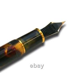 Platinum #3776 CELLULOID Fountain Pen TORTOISESHELL Broad Nib PTB-35000S#62-4