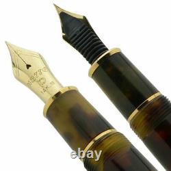 Platinum #3776 CELLULOID Fountain Pen TORTOISESHELL Fine Nib PTB-35000S#62-2