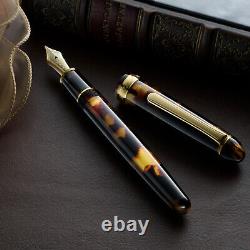 Platinum #3776 CENTURY Celluloid Tortoise Fountain Pen Broad Nib PTB-35000S#62-4