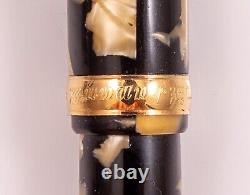 Platinum 3776 Celluloid Fountain Pen Ishigaki MEDIUM 18K Old model black & pearl