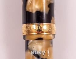 Platinum 3776 Celluloid Fountain Pen Ishigaki MEDIUM 18K Old model black & pearl