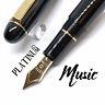 Platinum 3776 Century Black 14k Music Nib Fountain Pen 2 Color Trim To Choose