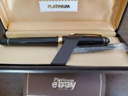 Platinum #3776 Century Fountain Pen Black Nib M Open-box Unused