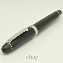 Platinum #3776 Century RHODIUM Fountain Pen Black Diamond B Nib PNB-18000CR#7-4