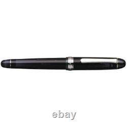 Platinum #3776 Century RHODIUM Fountain Pen Black Diamond EF Nib PNB-18000CR#7-1