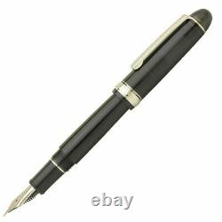 Platinum #3776 Century RHODIUM Fountain Pen Black Diamond UEF PNB-18000CR#7-9