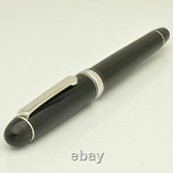 Platinum #3776 Century RHODIUM Fountain Pen Black Diamond UEF PNB-18000CR#7-9