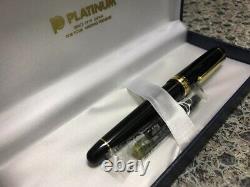 Platinum #3776 Fountain Pen Black Diamond Music Nib 14K Stationery
