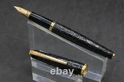 Platinum Black Lizard Leather Fountain Pen 18k F Nib