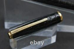 Platinum Black Lizard Leather Fountain Pen 18k F Nib