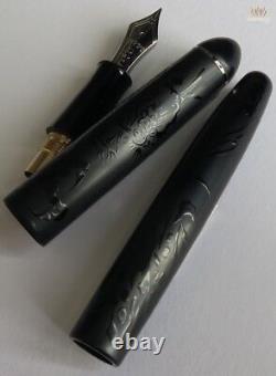 Platinum Limited Jin Shin Black Dragon In The Dark Rise To The Sky Fountain Pen