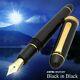 Platinum New #3776 Century Fountain Pen Black In Black Fine Nib Pnb-15000#1-2