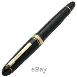 Platinum PRESIDENT Fountain Pen Black Broad Nib PTB-20000P#1-4