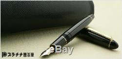 Platinum PRESIDENT Fountain Pen Black Medium Nib PTB-20000P#1-3