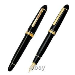 Platinum PRESIDENT Fountain Pen Black Medium Nib PTB-20000P#1-3 NEW Japan F/S