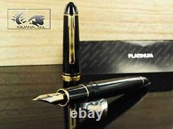 Platinum PRESIDENT Fountain Pen Black UEF Needle Point Nib PTB-20000P NEW