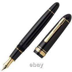 Platinum President Black 18K Fountain Pen Medium Nib PTB-20000P 1-3 NEW