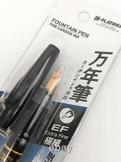 Platinum black fountain pen carbon ink ultra-fine DP-800S Pack#1-1 New FedEx #22