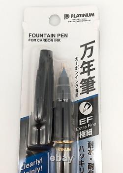 Platinum black fountain pen carbon ink ultra-fine DP-800S Pack#1-1 New FedEx #22