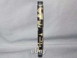 Plymouth Vintage Black and Pearl Lever Fill Fountain Pen-working-#8 flexible