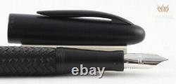 Porsche Design P3110 Tec Flex Matt-black Chrome Coating Fountain Pen Awesome New