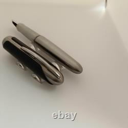 Porsche Design P3150 Leather Black With Stainless Steel Fountain Pen