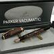 Rare Parker Vacumatic Fountain Pen Black Nib 14k Gold Vintage Original Lh468