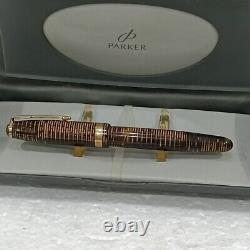 RARE Parker Vacumatic Fountain Pen Black NIB 14K Gold Vintage Original LH468