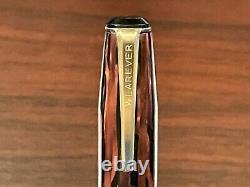 RARE VINTAGE 1940s WEAREVER LEVER FILL BLACK/GOLD STRIATED FOUNTAIN PEN