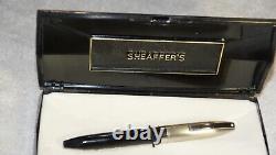 RESTORED VINTAGE SHEAFFER PFM II FOUNTAIN PEN IN BLACK & PdAg Medium NIB