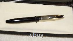 RESTORED VINTAGE SHEAFFER PFM II FOUNTAIN PEN IN BLACK & PdAg Medium NIB