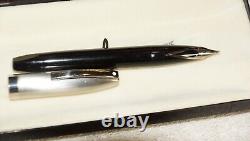 RESTORED VINTAGE SHEAFFER PFM II FOUNTAIN PEN IN BLACK & PdAg Medium NIB