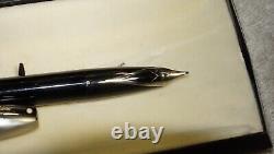 RESTORED VINTAGE SHEAFFER PFM II FOUNTAIN PEN IN BLACK & PdAg Medium NIB