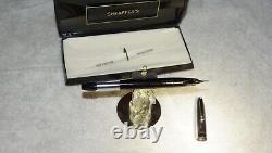 RESTORED VINTAGE SHEAFFER PFM II FOUNTAIN PEN IN BLACK & PdAg Medium NIB