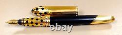 Rare Collectable Panthere de Cartier Fountain Gold-plated Pen F Nib