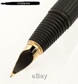 Rare Lamy Persona Fountain Pen in Matte Black Titan with 14K M-nib (cap damaged)