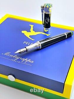 Rare! Montegrappa Pele P-10 Limited Edition 639/1940 Fountain Pen Broad Nib