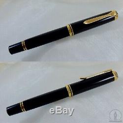 Rare Old Style Pelikan M800 Black GT Fountain Pen 14C! OM Nib W-Germany 1988