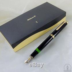 Rare Old Style Pelikan M800 Black GT Fountain Pen 14C! OM Nib W-Germany 1988