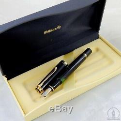 Rare Old Style Pelikan M800 Black GT Fountain Pen 14C! OM Nib W-Germany 1988