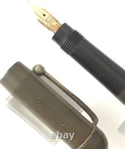 Rare Primus Bhr Safety Filler Fountain Pen 14kt Gold Nib Germany Vintage