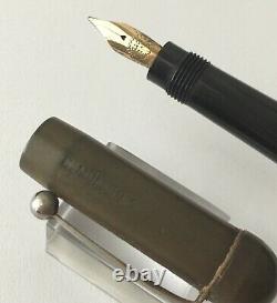 Rare Primus Bhr Safety Filler Fountain Pen 14kt Gold Nib Germany Vintage