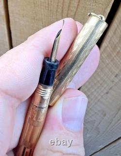 Rare Signet Jr Rexall Ring Pendant 14k Gold Fountain Pen & Mechanical Pencil Set