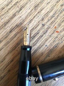 Rare Vintage Chilton Fountain Pen Black With Green Top On Cap 1926 Patent Date