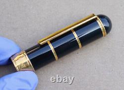 Rare Yves Saint Laurent YSL Fountain Pen Black Lacquer & Gold Tone