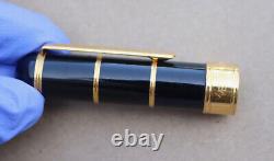 Rare Yves Saint Laurent YSL Fountain Pen Black Lacquer & Gold Tone