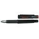 Rotring 600 Black Fountain Pen Fine Pt & Converter W Red Lettering New In Box